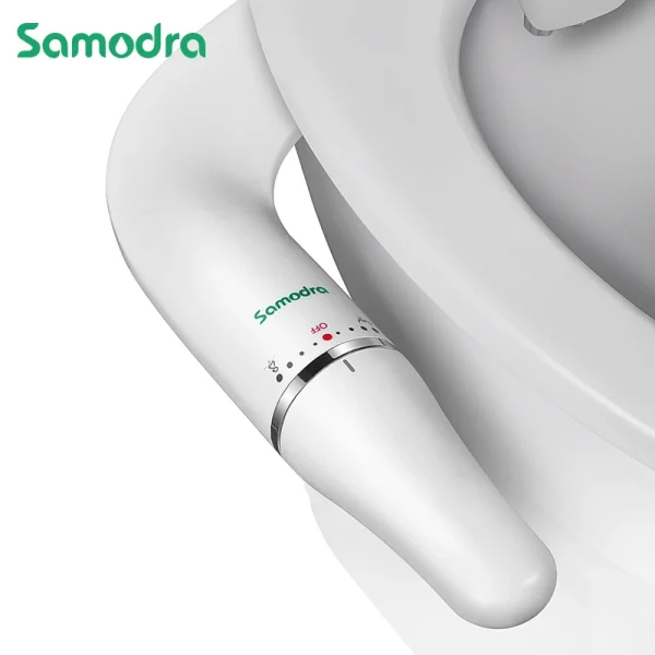 SAMODRA Toilet Ultra-Slim Bidet Toilet Seat Attachment With Brass Inlet Adjustable Water Pressure