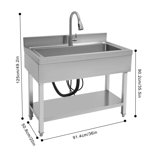 Stainless Steel Laundry/Bath Room Freestanding Stainless Steel Sink