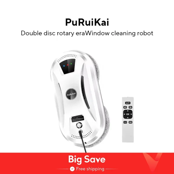 Double Disc Remote Control Robot That Can Clean Windows, Mirrors, Tile Walls & Fiberglass