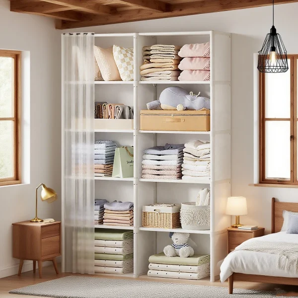 Double Row High Capacity Wardrobe Cabinet or Bookshelf