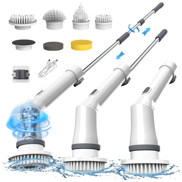 Home Electric 9 in 1 Multifunctional Wireless Rotatable Cleaning Brush
