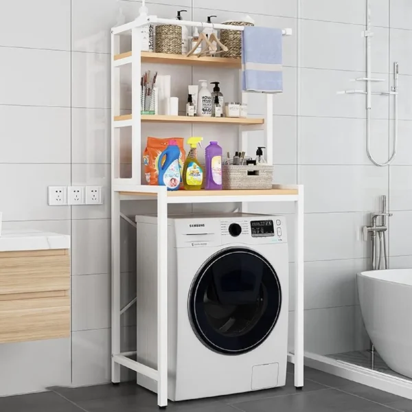 3 Tier Wooden Over The Washer and Dryer Storage Shelf